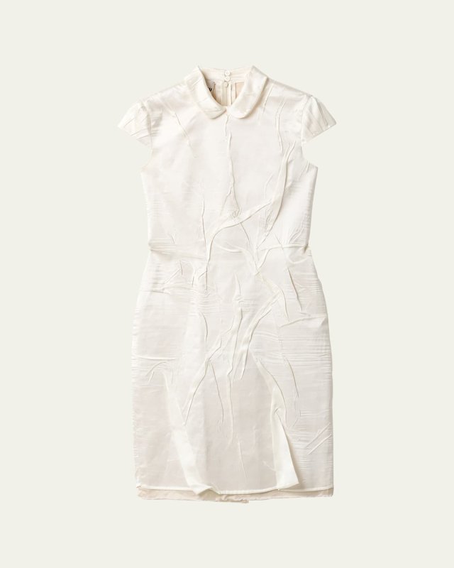 Wrinkled Raw Cut Dress